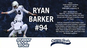 collectable autographed football player cup Ryan Barker #94